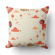 Coussin à motif simple de nouvelle année
