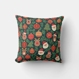 Coussin à motifs de mode de Noël