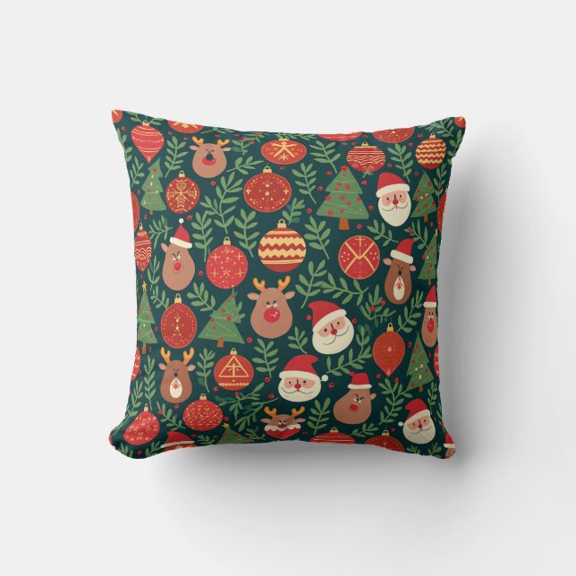 Coussin à motifs de mode de Noël (Recto)