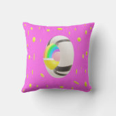 Coussin à motifs doux rose profond (Verso)