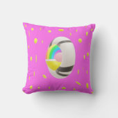 Coussin à motifs doux rose profond (Recto)