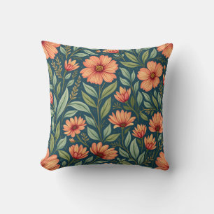 coussin à motifs floraux