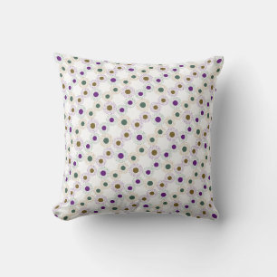 Coussin À petits pois (or/vert/violet)