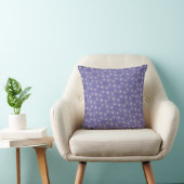 Coussin À petits pois violets et pastel (Chaise)