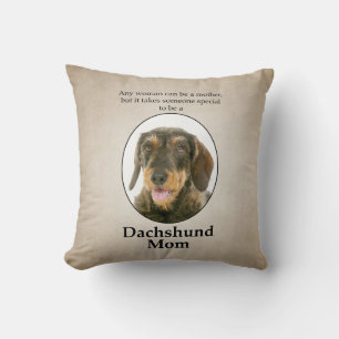 Coussin à poils durs Dachshund Maman