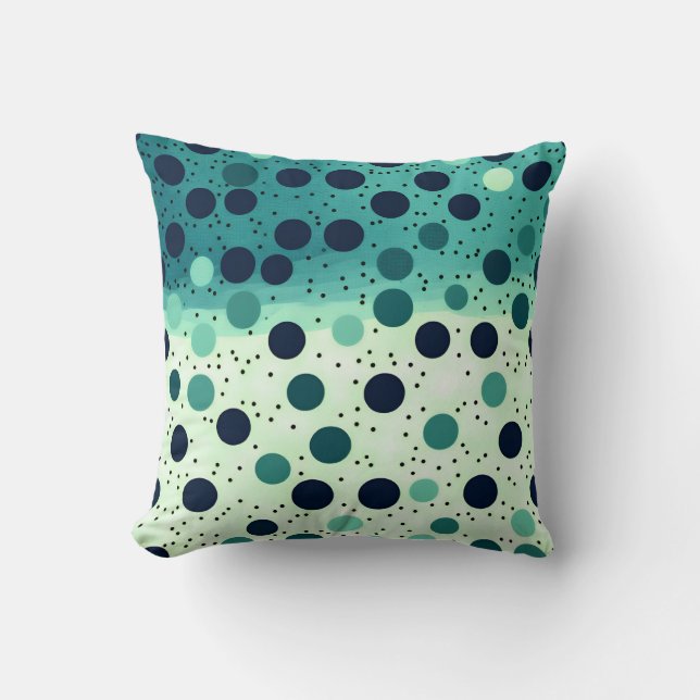 Coussin à points Polka et coussin aux couleurs viv (Recto)
