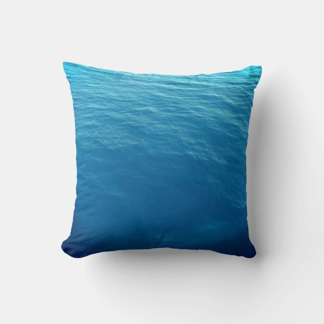 Coussin à projectile photo de la mer bleue (Recto)