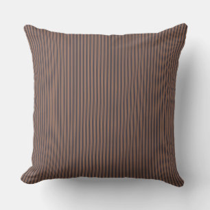 Coussin à rayures Brown naturelles