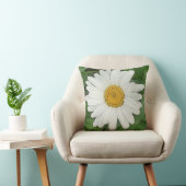 Coussin à rayures de marguerite blanche (Chaise)
