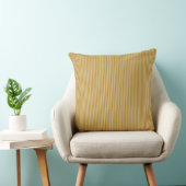 Coussin à rayures jaunes de moutarde (Chaise)
