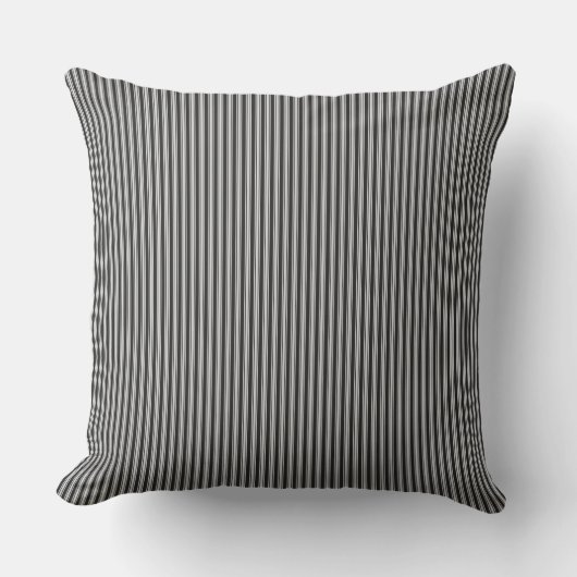 Coussin à rayures noir et blanc (Recto)