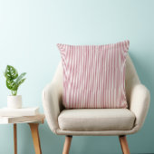 Coussin à rayures rouge et blanc (Chaise)