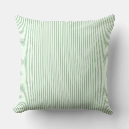 Coussin à rayures vert citron (Recto)