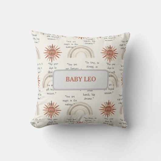 Coussin A soft, boho-inspired baby design (Recto)