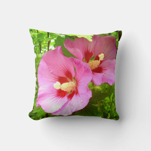 Coussin à Thon Hibiscus Rose (Recto)