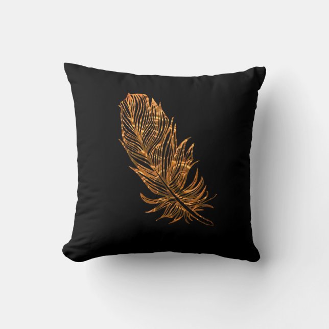 Coussin à Thon, Plumes d'or Art (Recto)