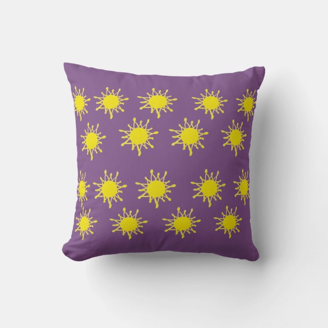 Coussin à Thon Soleil et violet (Recto)