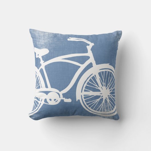 Coussin à vélo bleu et blanc (Recto)