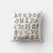 Coussin A - Z Lapins, Papillons, Fées & Fleurs (Recto)