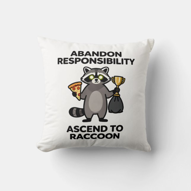 Coussin Abandonner la responsabilité, devenir un mème de r (Recto)