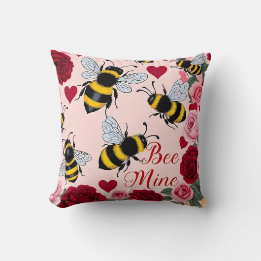 Coussin Abee Mine Love Buzz Design (Recto)