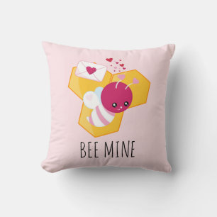 Coussin Abee Mine Mignonne Abeille aux Coeurs de Saint-Val