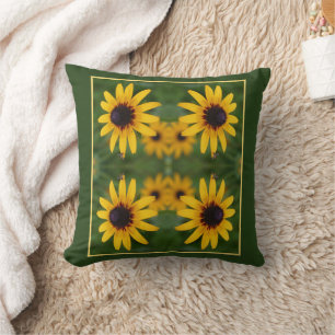 Coussin Abee Sur Black Eyed Susan Flower Abstrait