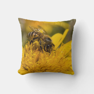 Coussin Abeille africaine avec sacs de pollen en train de 