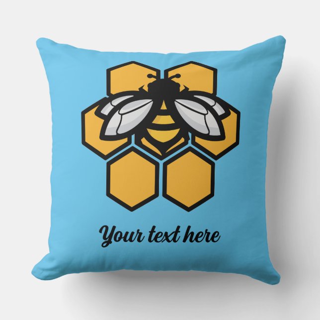 Coussin abeille dans une ruche (Recto)