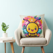 Coussin Abeille de dessin animé adorable (Chaise)
