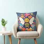 Coussin Abeille de dessin animé adorable (Chaise)