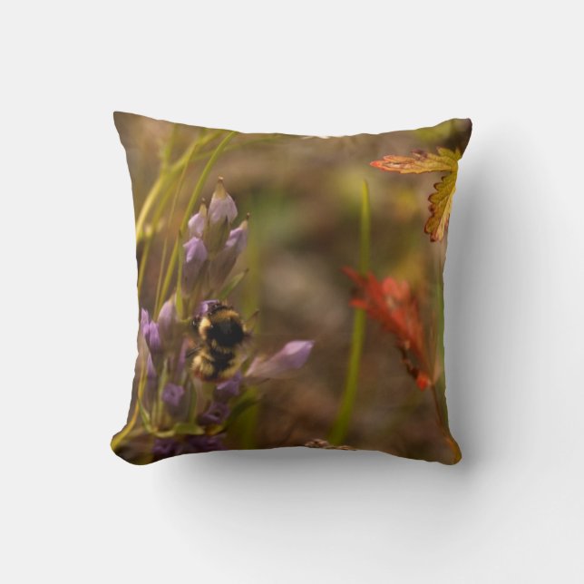 Coussin Abeille de jardin ; Aucun texte (Recto)