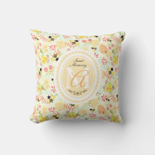 Coussin Abeille de miel jaune