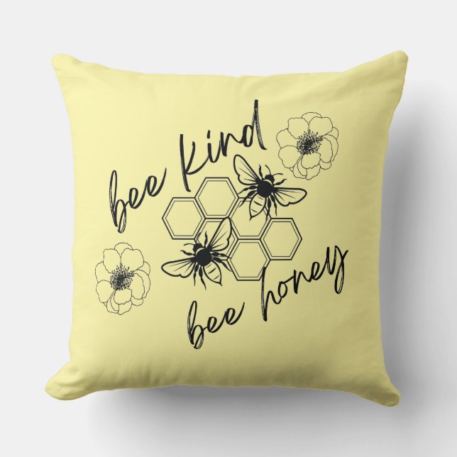 Coussin abeille gentille abeille miel (Recto)