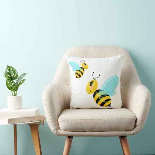 Coussin abeille heureuse (Chaise)