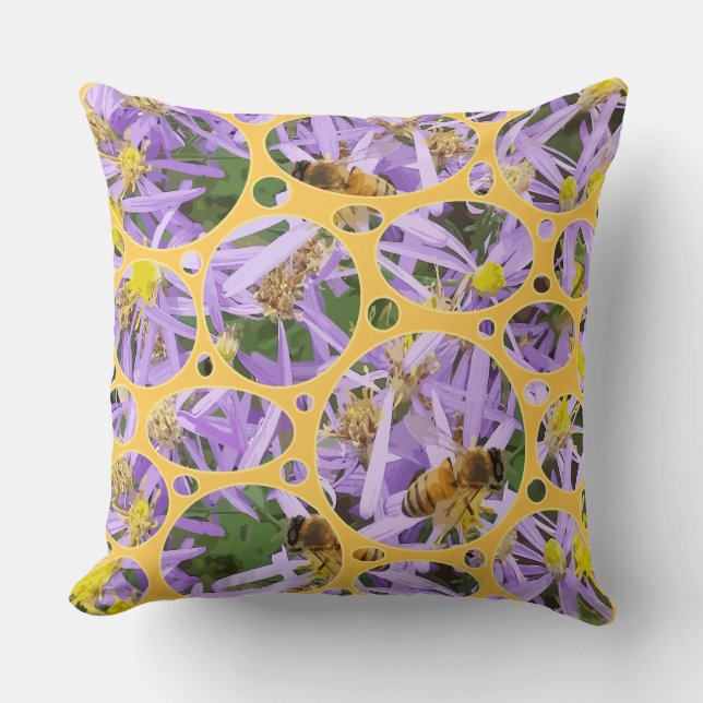Coussin Abeilles et formes  (Recto)