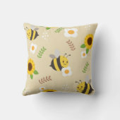 Coussin Abeilles et tournesols (Verso)