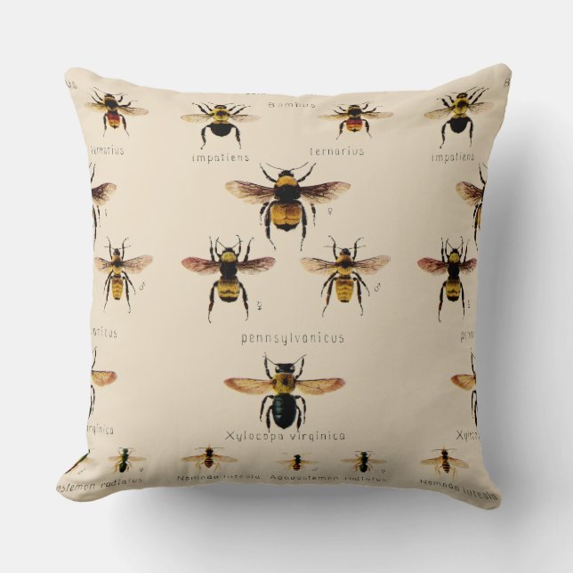 Coussin Abeilles Vintages (Recto)
