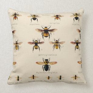Coussin Abeilles Vintages