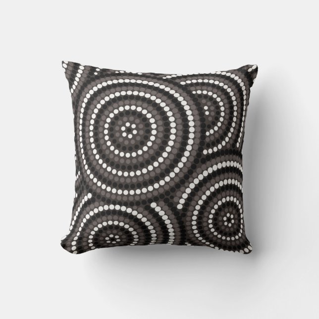 Coussin Aboriginal dot painting (Recto)