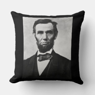 Coussin Abraham Lincoln : 16ème Président de l'Amérique