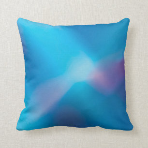 Coussin Abrégé sur #1 léger rougeoyant violet bleu Aqua
