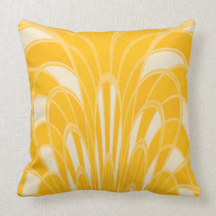 Coussin Abrégé sur champignon - art déco - mangue