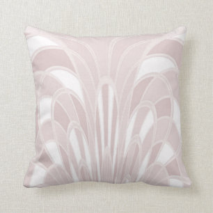 Coussin Abrégé sur champignon - art déco - rose