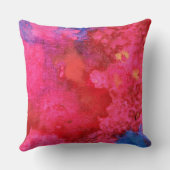 Coussin Abrégé sur chaud contemporain de rose choquant (Verso)
