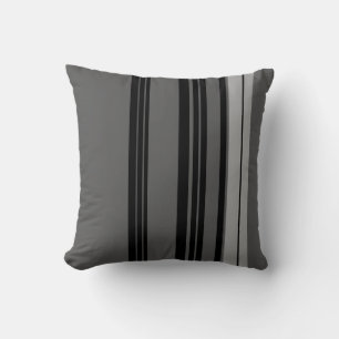 Coussin Abrégé sur gris et noir conception d'art de