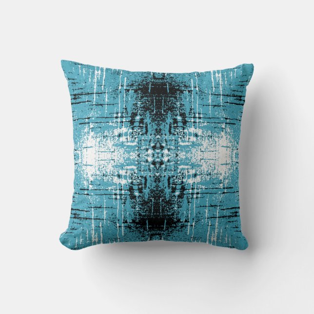 Coussin Abrégé sur grunge Teal de style (Recto)