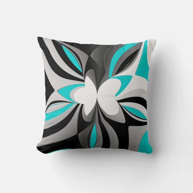 Coussin abrégé sur sauvage aqua (Recto)
