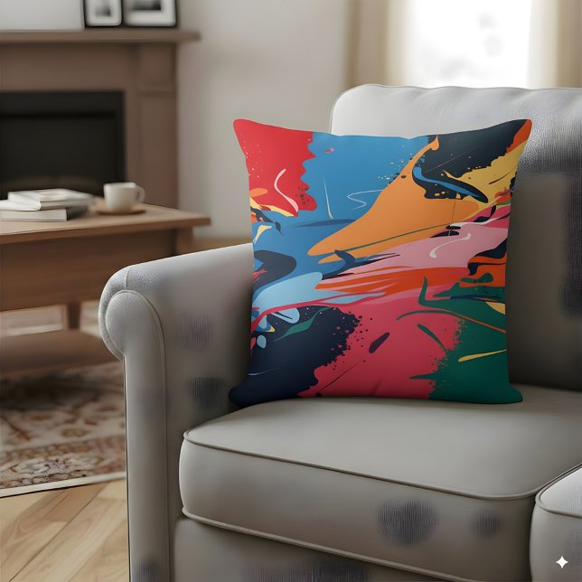 Coussin AbstarctVibrant coloré (Créateur téléchargé)