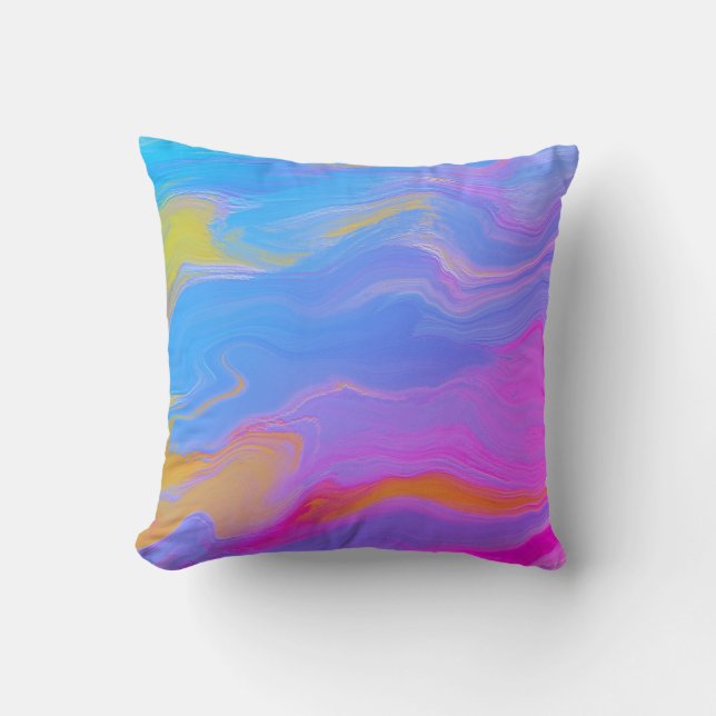 Coussin Abstract Acrylic Flow (Recto)